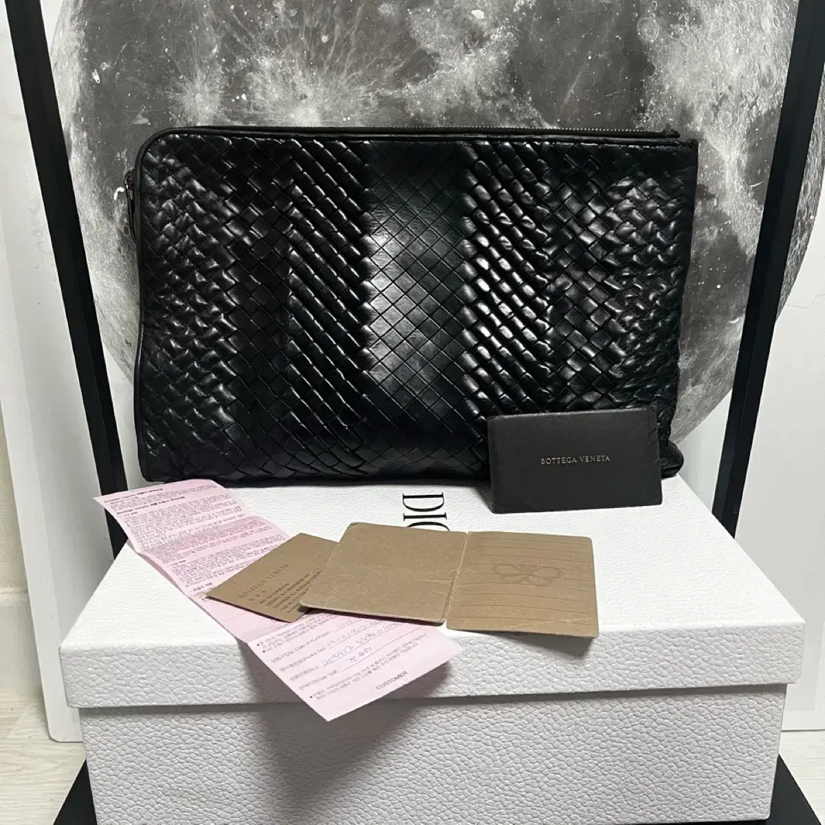 Authentic 35x23) Bottega Veneta Intrecciato Clutch