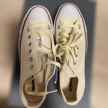 CONVERSE 크림색 로우컷 스니커즈 25.5cm 미사용 새상품