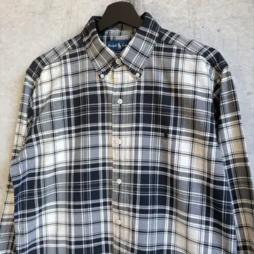 랄프 로렌 체크 셔츠 Classic Fit L