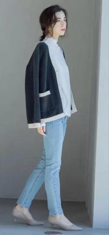 새상품 오파크 클립 스키니 팬츠 L 빅 사이즈