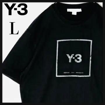 [ 인기 디자인 ] Y-3 스퀘어 로고 빅 로고 반팔 티셔츠 블랙 사이즈