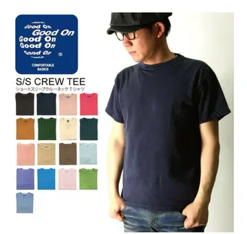 Good On S/S CREW TEE P-NAVY L 사이즈