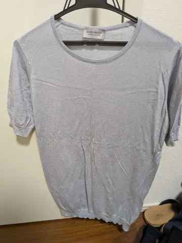 JOHN SMEDLEY 라이트 블루 니트 티셔츠 S