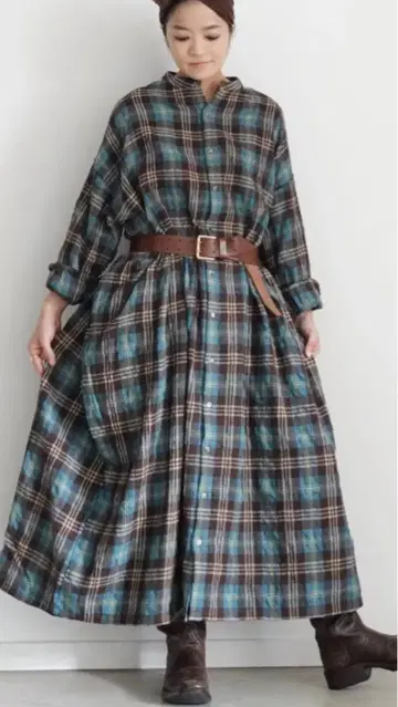 ichi antiques 체크 원피스