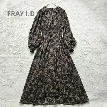 FRAYI.D 허리 셔링 프린트 원피스 S 프레이 아이디