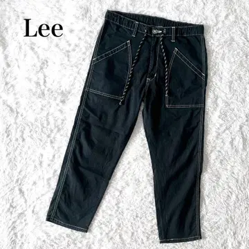 Lee Lee 이지 베이커 크롭 팬츠 린넨 혼방 블랙 M