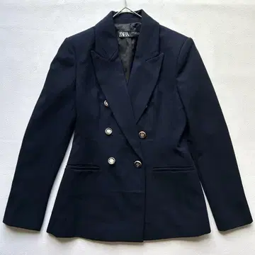 [ 새상품급 ] ZARA 더블 테일러드 자켓 네이비 M 블레이저