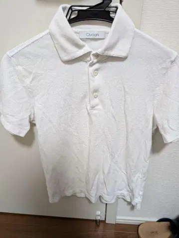 Cruciani 화이트 피케 셔츠 44