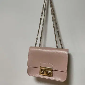 FURLA 핑크 가죽 숄더백 메트로폴리스