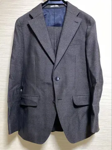 Suit select 브라운 테일러드 재킷 정장 세트 Y4