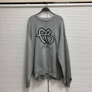 FUBU 그레이 오버사이즈 스웨터 로고