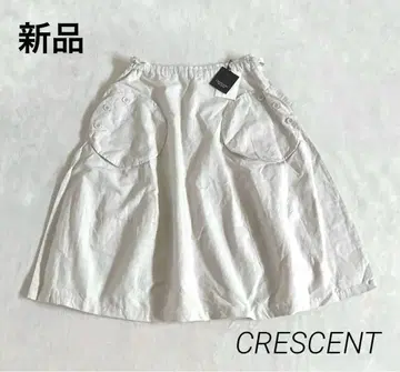 새상품 크레센트 코튼 린넨 스커트 빅 포켓