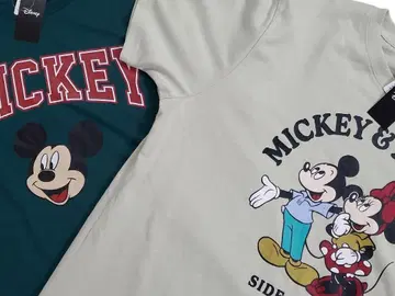 4L 2매 세트 Disney 디즈니 미키 미니 티셔츠