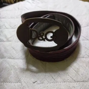 D&G 와인 레드 여성용 가죽 벨트