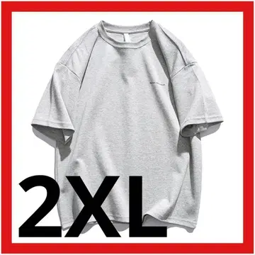반팔 T셔츠 (XXL) 여름 루즈핏 그레이 캐주얼 스타일 한국 스타일