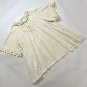 핑크하우스 아이보리 피코 프릴 거즈 튜닉 / 2023년 여름