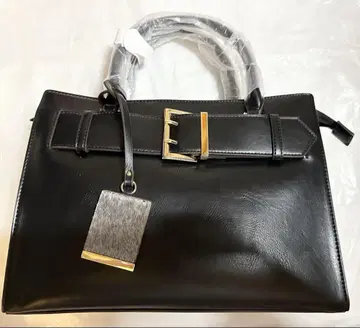 JEANASIS 지나시스 벨트 스퀘어 핸드백 블랙