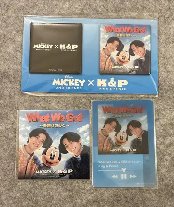 King & Prince Mickey 클리어 카드 스티커 캔뱃지