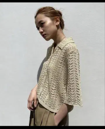 TODAYFUL Lace Knit Shirts 레이스 뜨개질