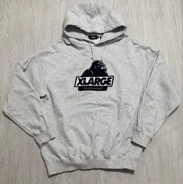 새상품급 XLARGE 로고 그레이 후드티
