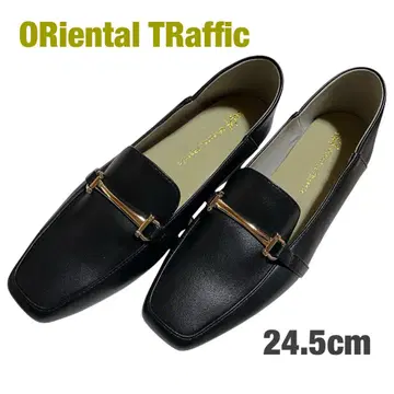 새상품급 Oriental Traffic 블랙 로퍼 24.5cm