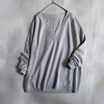 [새상품급] Deuxieme Classe 미들 게이지 볼륨 니트 그레이