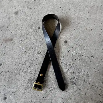레어 고급 가죽 랭글리츠 레더 아이다호 레더 시대 벨트 블랙