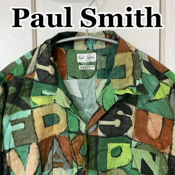 폴스미스 PaulSmith 올 패턴 셔츠 문자 패턴 아트 유럽인 레트로