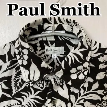 폴 스미스 PaulSmith 꽃무늬 셔츠 꽃 프린트 반소매 모노톤
