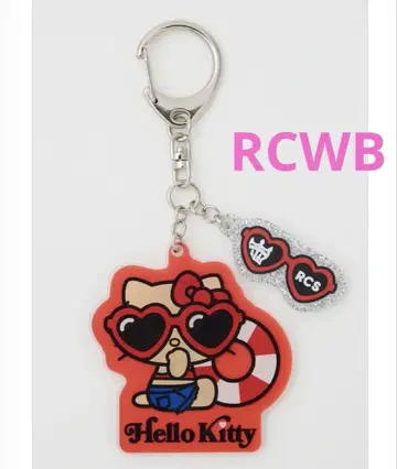 로데오 크라운즈 산리오 키티 키링 햇빛에 탄 키티