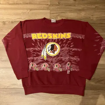 REDSKINS 맨투맨 빨간색 TULTEX USA NFL 인디언