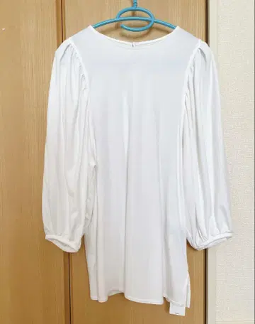 태그 부착 새 제품 23구 화이트 40cm 장소매 7부 소매 면 100%