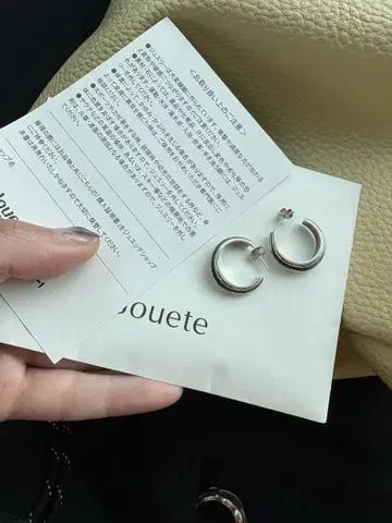 jouete 실버 후프 귀걸이