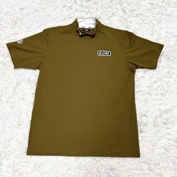 CPG 골프 모크넥 하이넥 카키 냉감 스트레치 뒷면 로고