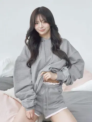 Darich 컬러 도킹 맨투맨 셋업 GRY F-L