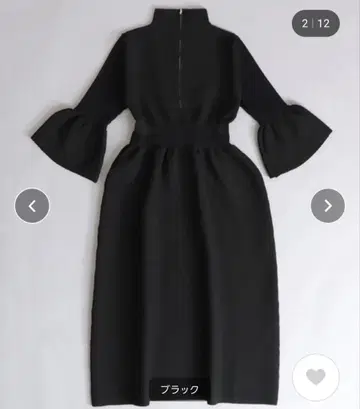 DRESSLAVE 반지퍼 니트 원피스 블랙
