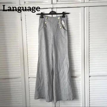 신품  Language  마린  와이드 팬츠