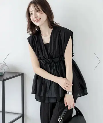 라지엠 페플럼 개더 상의 + 팬츠 셋업