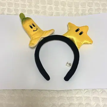 바나나와 별 모양의 캐릭터 머리띠