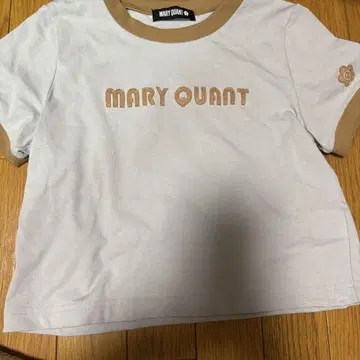 MARY QUANT 레트로 로고 아플리케 미니 T셔츠