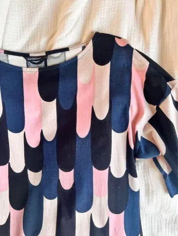 marimekko 원피스 반팔 패턴 무릎 기장