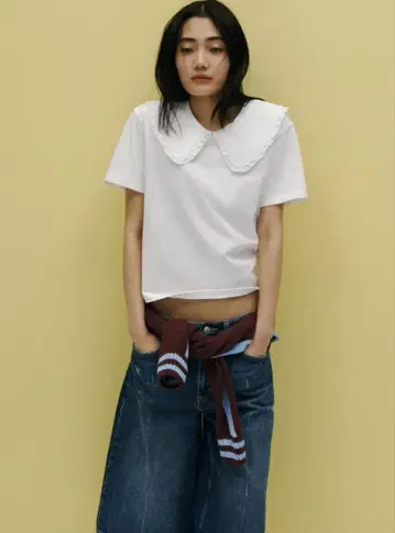 미사용 새상품 ZARA 카라 티셔츠