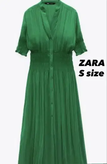 ZARA 그린 셔츠 원피스 S 사이즈