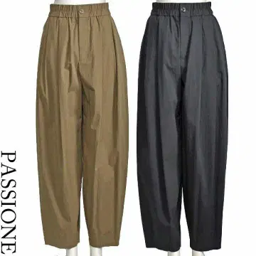 PASSIONE 코쿤 탭 와이드 팬츠