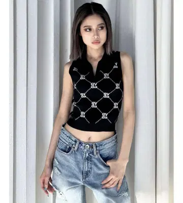 GYDA Square gyda 슬리브리스 POLO KT TOPS