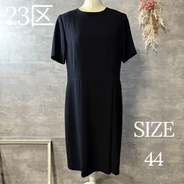 23구 정장 원피스 반소매 네이비 편안한 핏 큰 사이즈 44