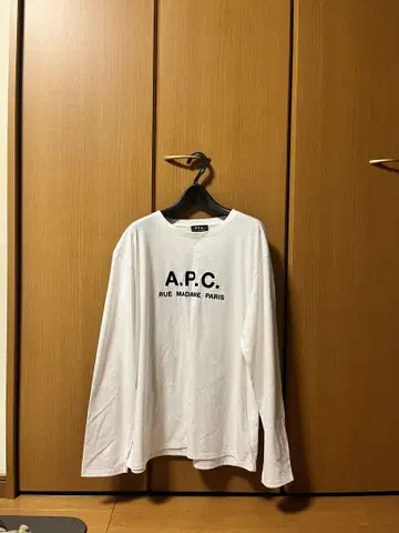 A.P.C. 롱슬리브 티셔츠 L 화이트