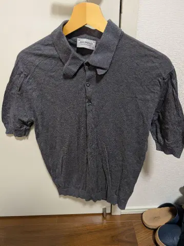 JOHN SMEDLEY 그레이 피케 셔츠 XS