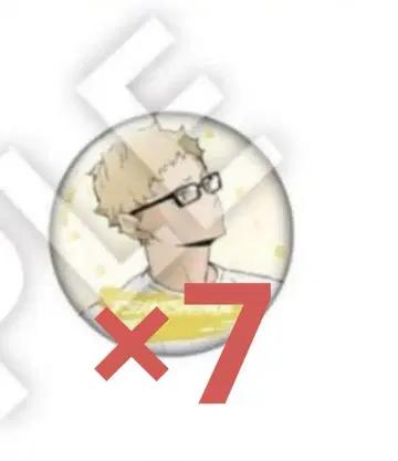 하이큐 츠키시마 케이 세븐넷 한정판 캔뱃지 신규 일러스트 7점