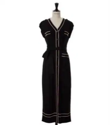herlipto Two-Tone Belted Long Cardigan